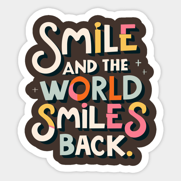 the world smiles back Sticker by Kingrocker Clothing